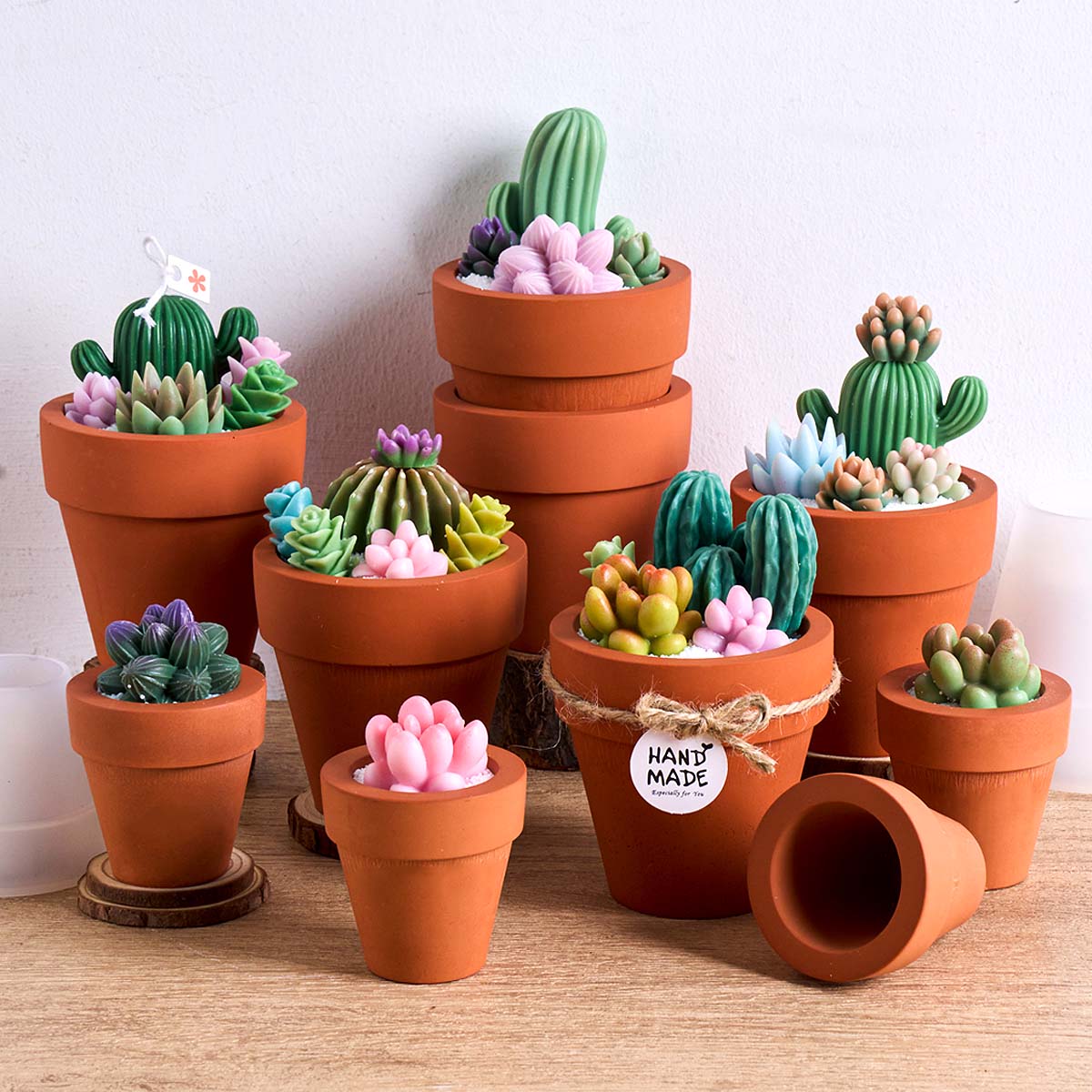 Candle Making Jars - Yuvarlak Terakota Saksı Silikon Kalıp DIY