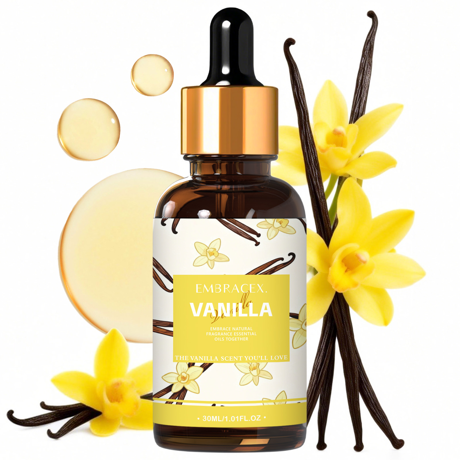 Candle Making Oil Scents - 30ml Vanilya Esansiyel Yağı Difüzörler İçin