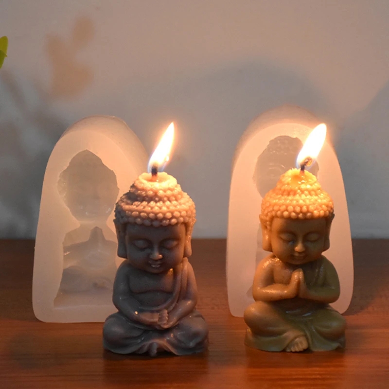 Candle Making Process - 3D Buda Silikon Mum Kalıp Meditasyon