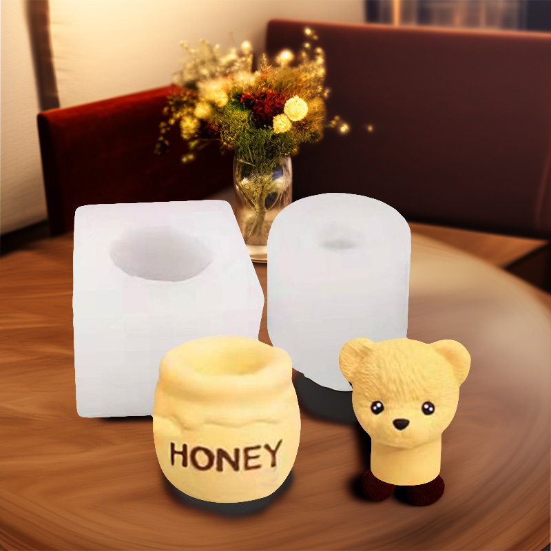 Candle Making Jars - 1 Adet, Oyuncak Ayı Aromaterapi Mumu,