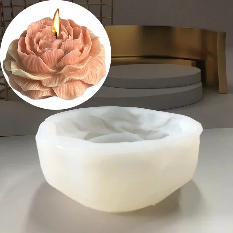 Candle Making Diy Kit - Ekstra Büyük 3D Çiçek Mum Silikon