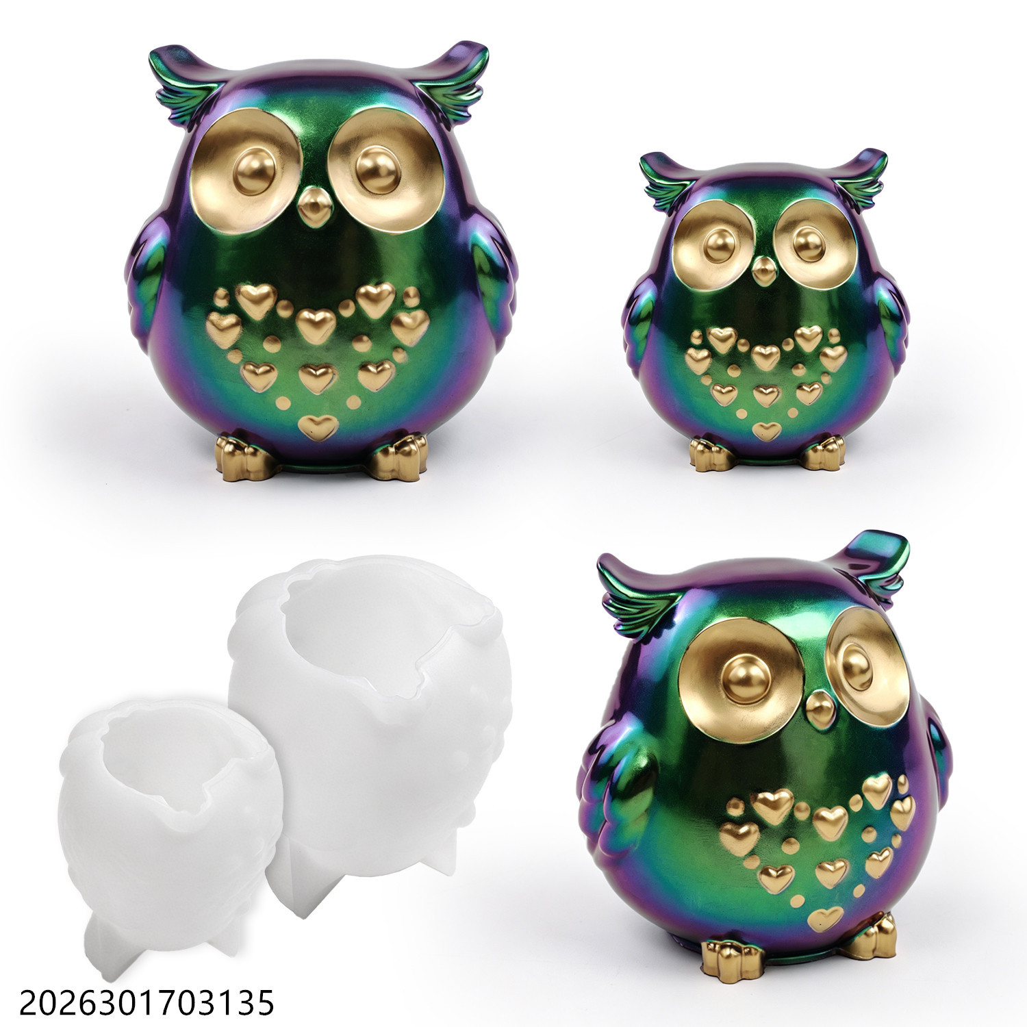 Candle Making Diy Kit - Baykuş silikon kalıp 3D kuş şekli