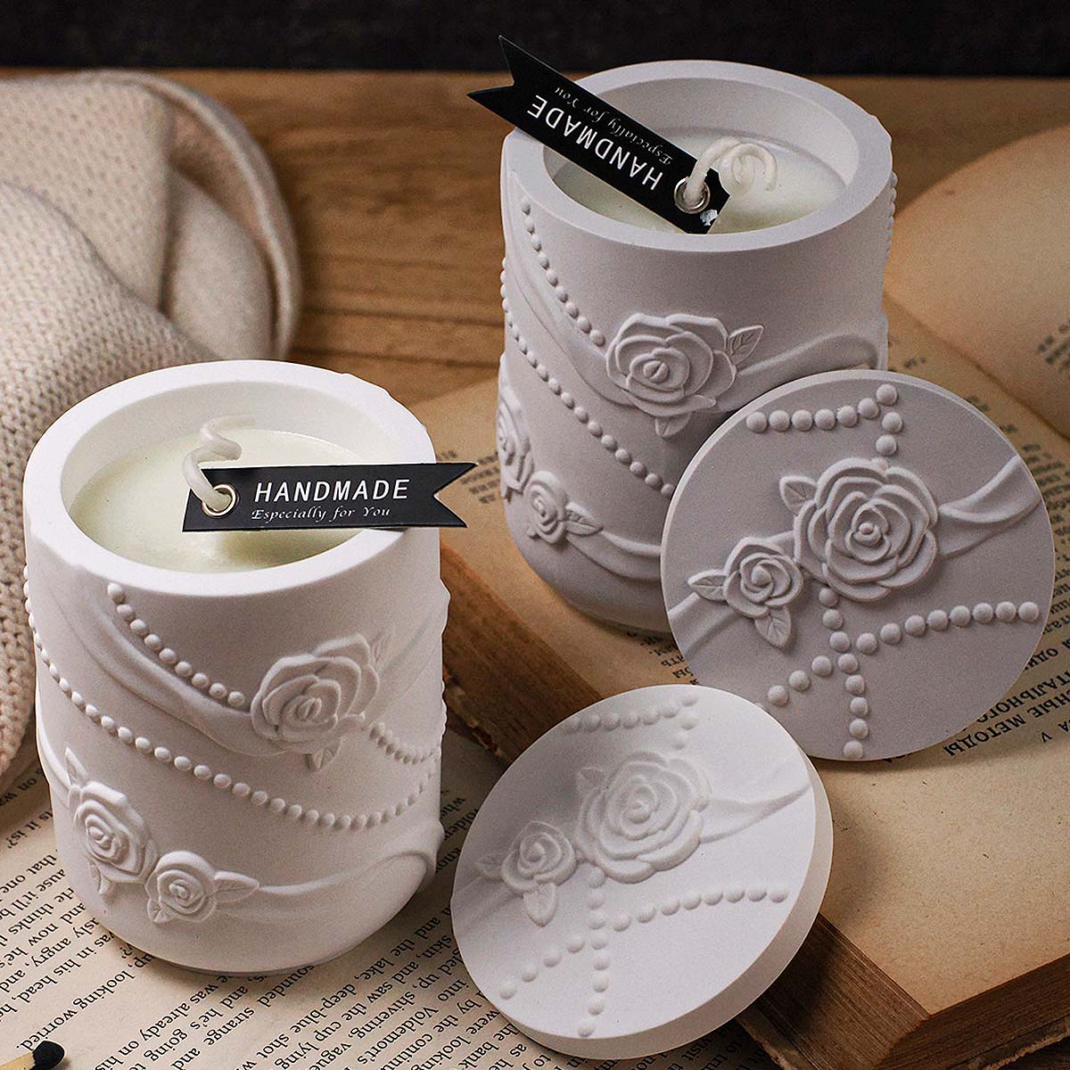 Beton Çiçek Şeklinde Mum Kavan - Candle Making Jars incelemesi ve fiyatı