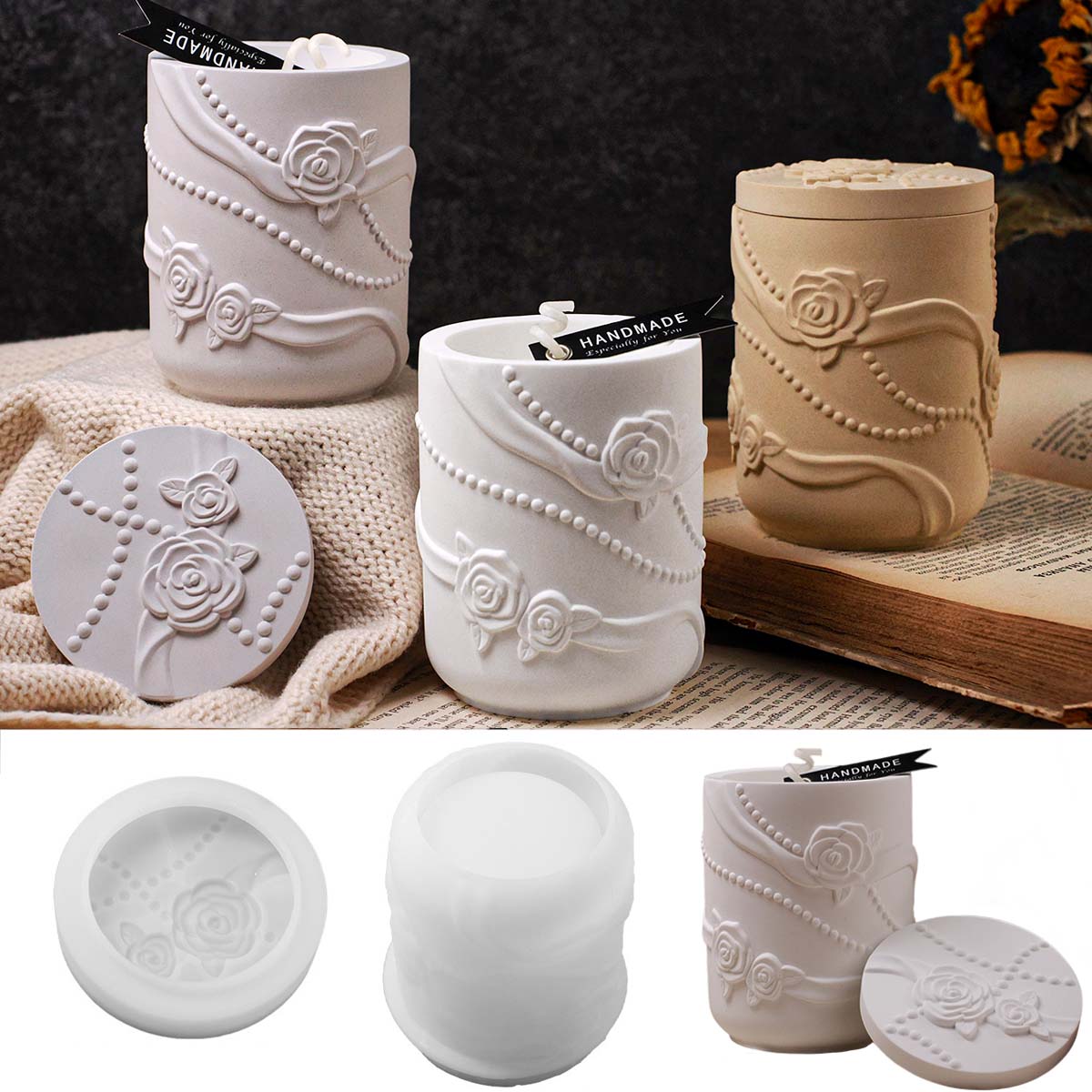 Beton Çiçek Şeklinde Mum Kavan - Candle Making Jars incelemesi ve fiyatı