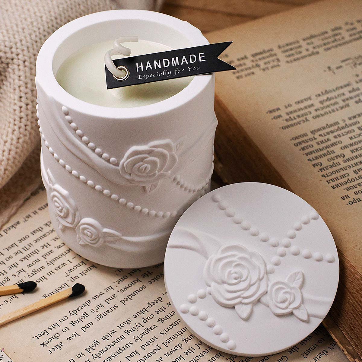 Beton Çiçek Şeklinde Mum Kavan - Candle Making Jars incelemesi ve fiyatı