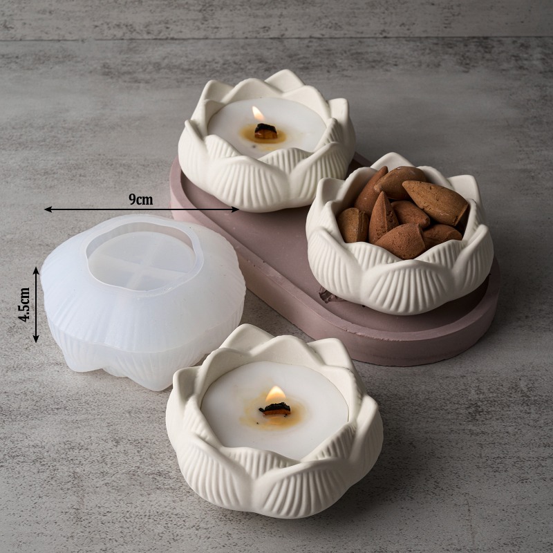 3D Lotus Mumluk Silikon Kalıp  - Candle Making Process incelemesi ve fiyatı