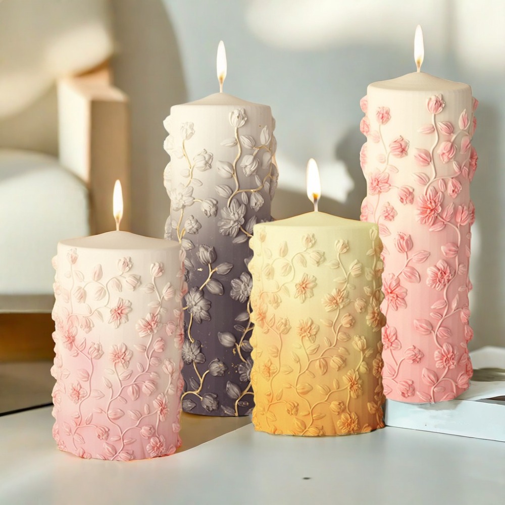 Çiçek Asma Kabartma Konik Mum  - Candle Making Vinings incelemesi ve fiyatı