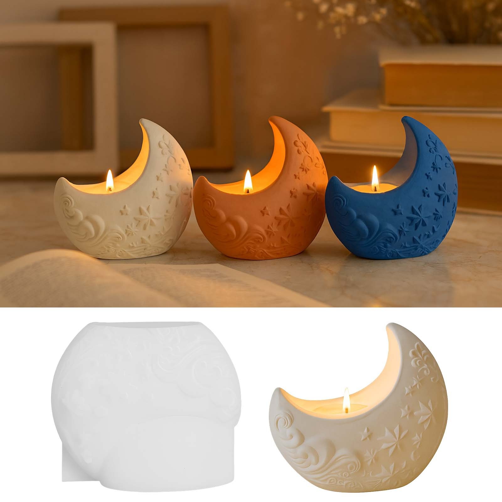 3d Rölyef Ay Alçı Reçine Kalıp - Candle Making Process incelemesi ve fiyatı