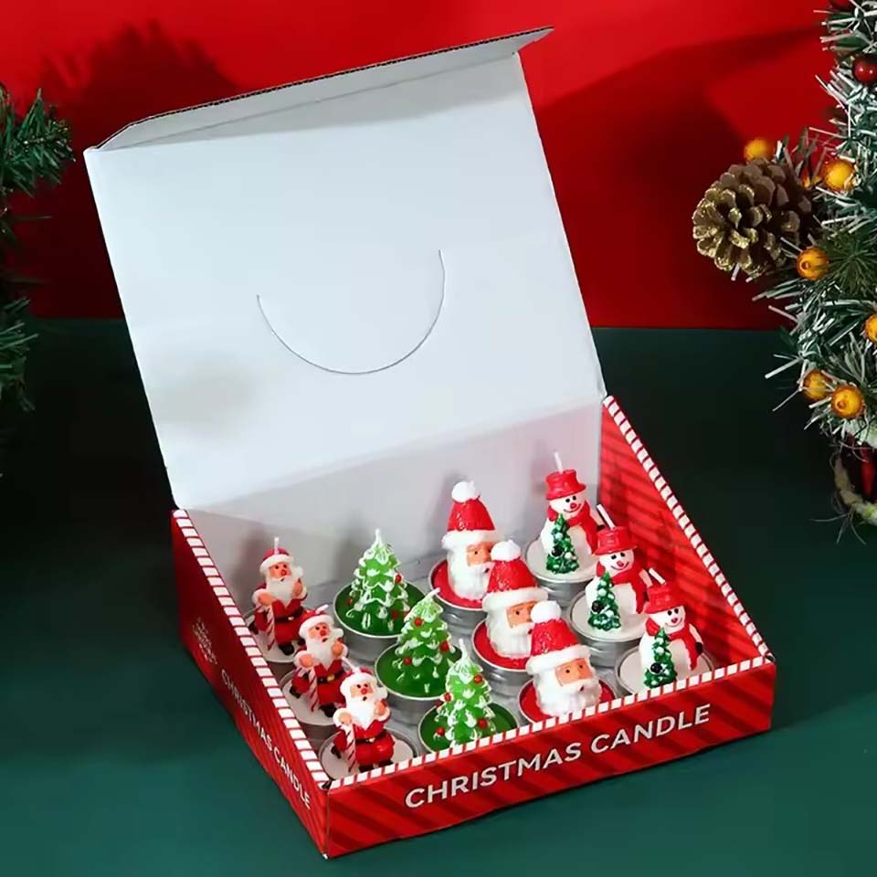 12 adet mumlar noel dekorasyon - Candle Making Oil Scents incelemesi ve fiyatı